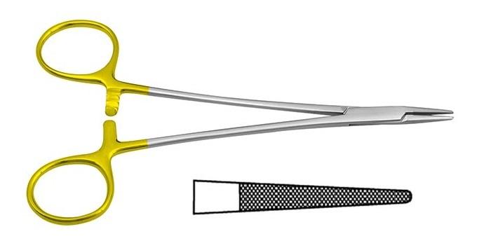 TC MICROVASCULAR Голкотримач; прямий; із зубчиками; 18,0см. Tontarra Medizintechnik GmbH